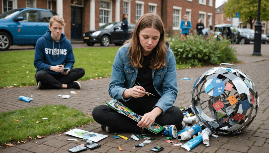 tieners van het stellingwerf college creëren bijzondere kunstwerken uit zwerfafval in een innovatief informatietechnologie-pilotproject. ontdek hoe creativiteit en duurzaamheid hand in hand gaan in dit unieke initiatief dat jonge mensen inspireert om milieubewustzijn te bevorderen.